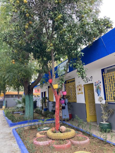 Public school courtyard in Kenitra, Morocco